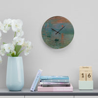 Claude Monet -Impression Sunrise- Acrylic Wall Clock