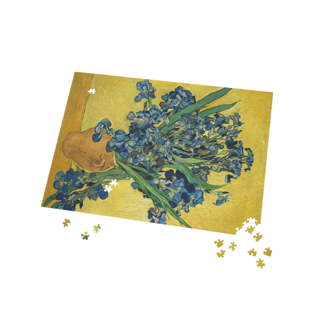 Vincent van Gogh - Vase With Irises Against A Yellow Background 1890 - Puzzle (96, 252, 500, 1000-Piece)