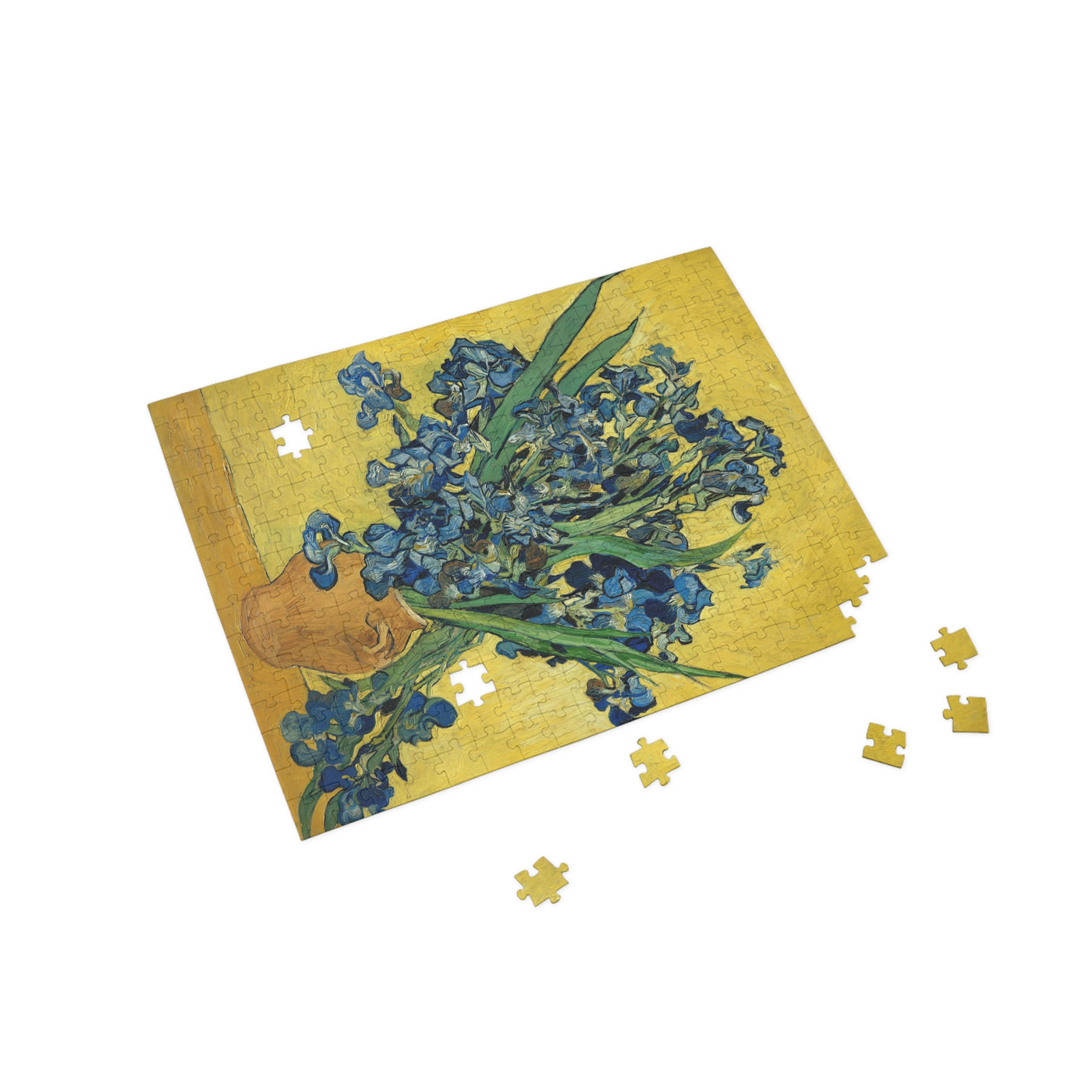 Vincent van Gogh - Vase With Irises Against A Yellow Background 1890 - Puzzle (96, 252, 500, 1000-Piece)