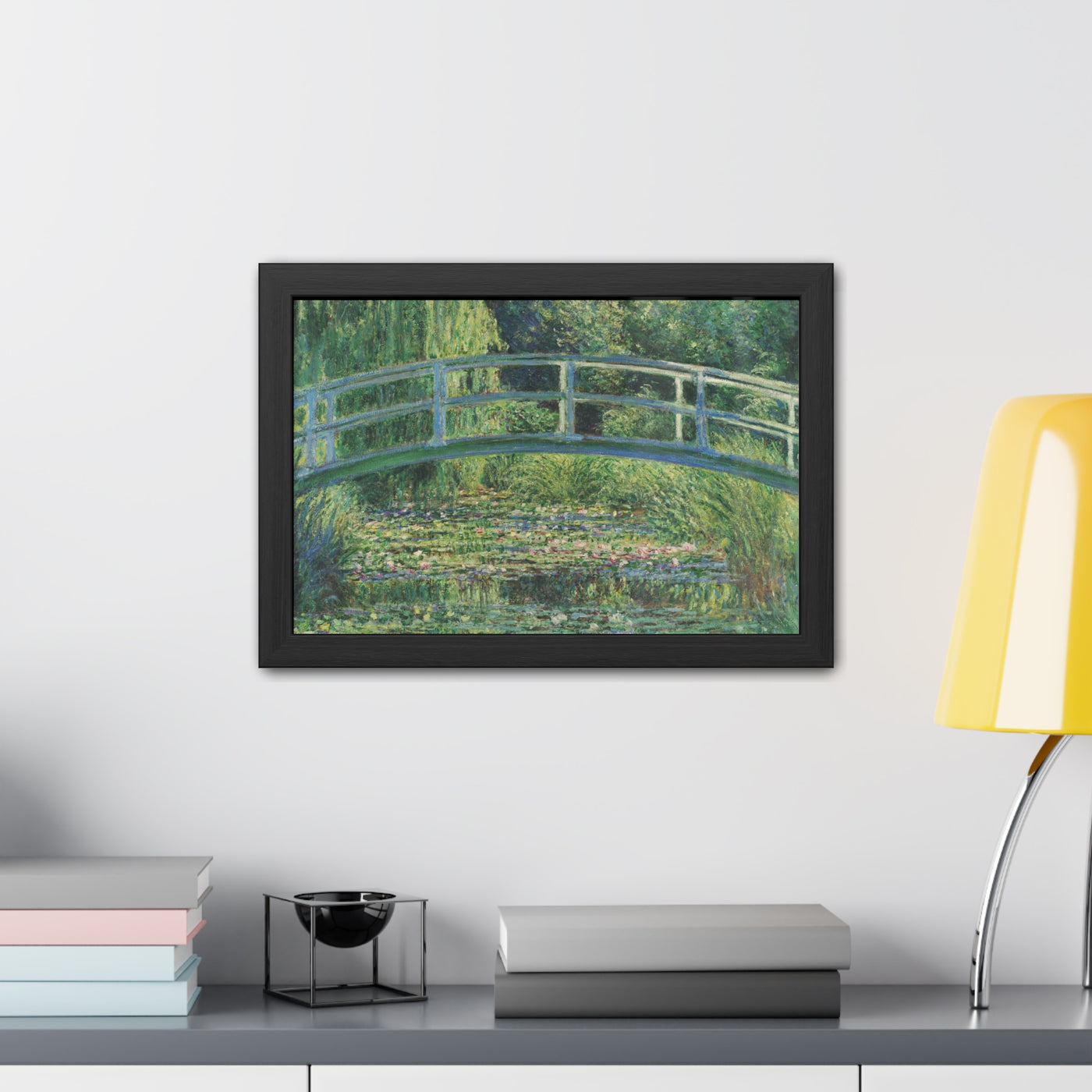 Claude Monet - Water Lilies and Japanese Bridge - Framed Posters