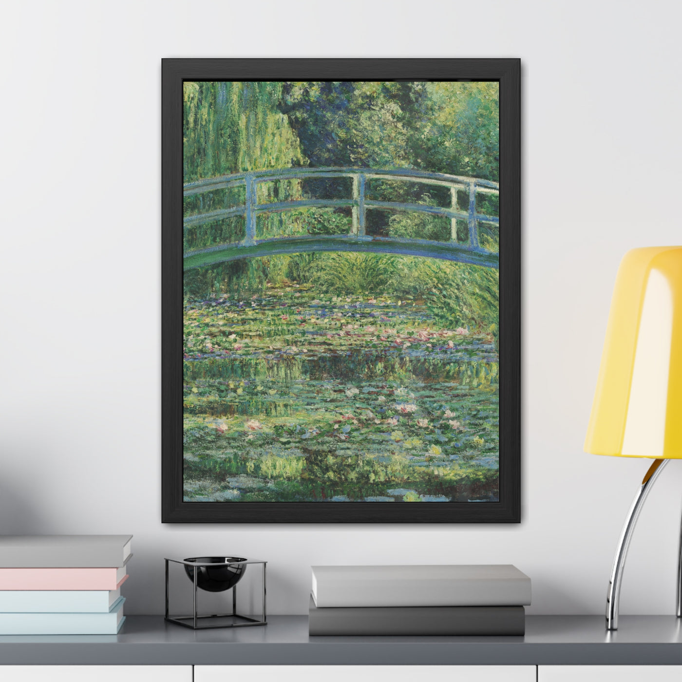 Claude Monet - Water Lilies and Japanese Bridge - Framed Posters