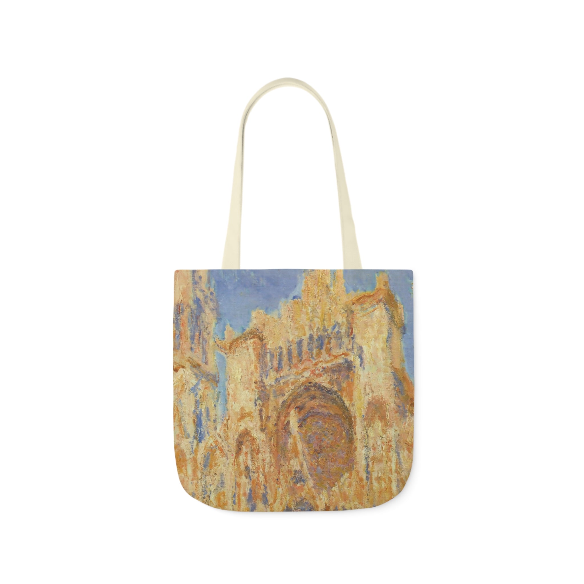 Claude Monet - Rouen Cathedral  -  Canvas Tote Bag, 5-Color Straps