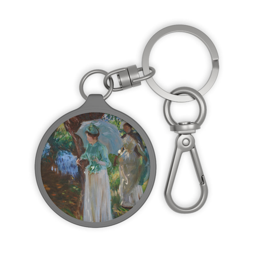 Claude Monet - Two Girls with Parasols at Fladbury - Keyring Tag