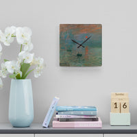 Claude Monet -Impression Sunrise- Acrylic Wall Clock