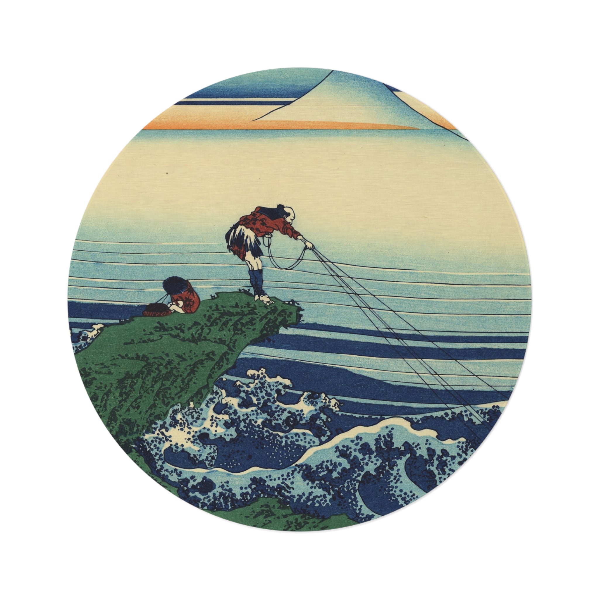 Katsushika Hokusai - Kajikazawa in Kai province - Round Rug