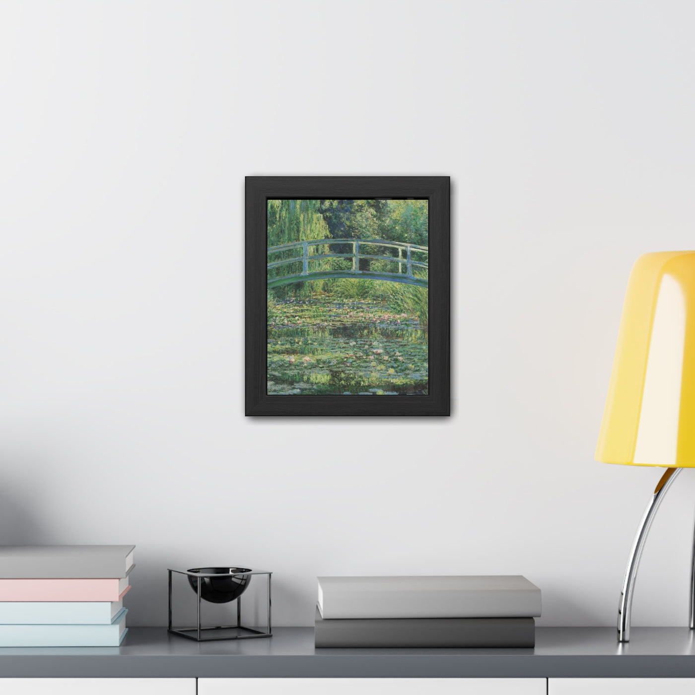 Claude Monet - Water Lilies and Japanese Bridge - Framed Posters