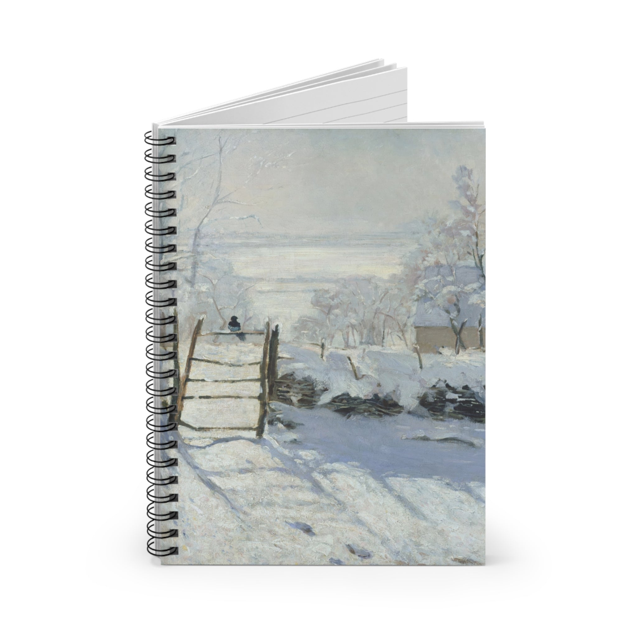 Claude Monet - The Magpie - Spiral Notebook - Ruled Line