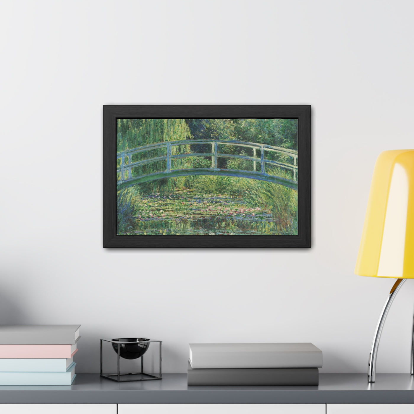 Claude Monet - Water Lilies and Japanese Bridge - Framed Posters