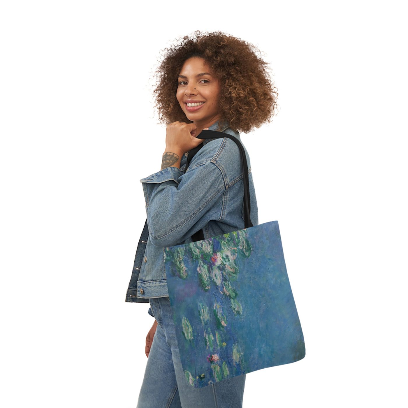 Claude Monet - Water Lilies - 1906, Ryerson - Canvas Tote Bag, 5-Color Straps