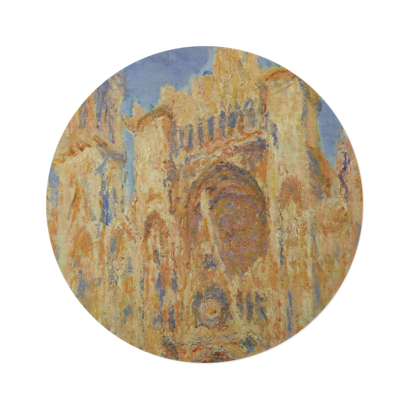 Claude Monet - Rouen Cathedral  -  Round Rug