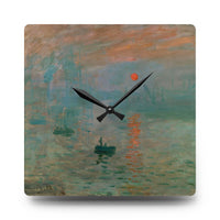 Claude Monet -Impression Sunrise- Acrylic Wall Clock