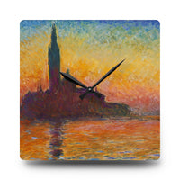 Claude Monet - San giorgio maggiore by twilight -  Acrylic Wall Clock