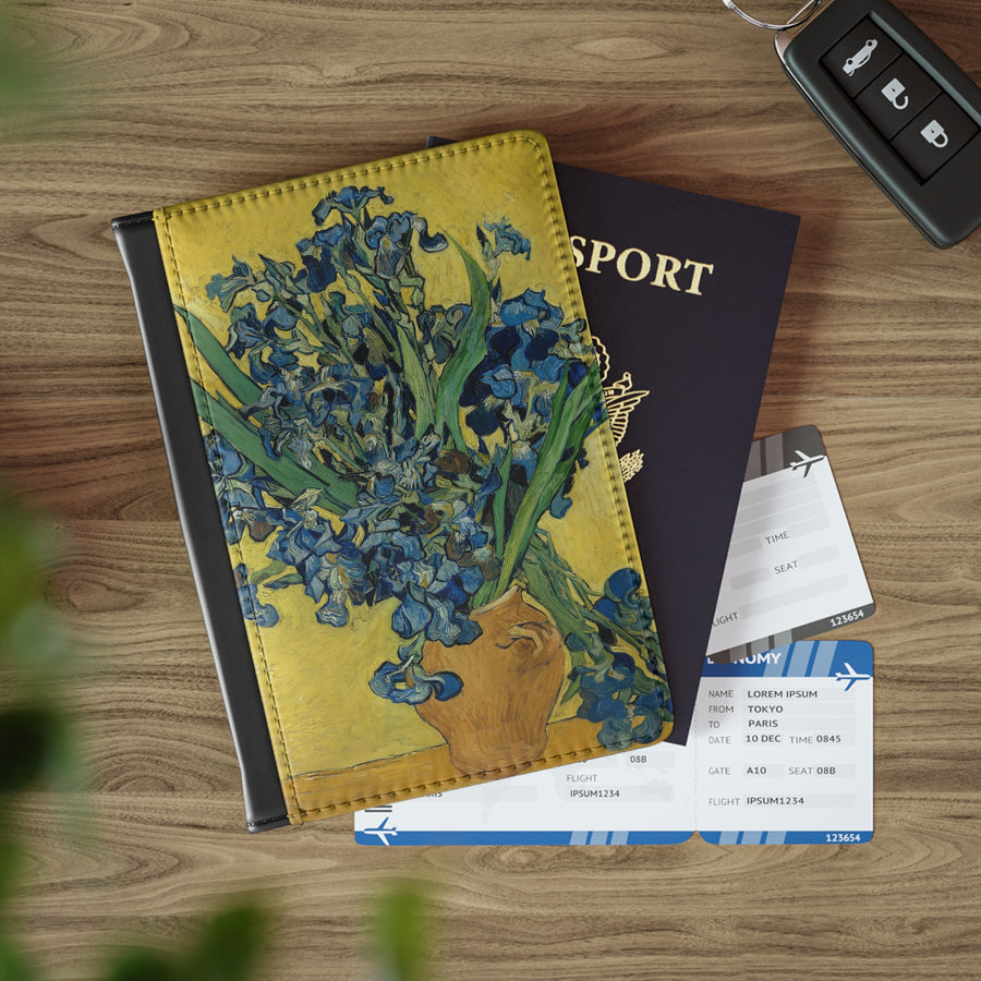 Vincent van Gogh - Vase With Irises Against A Yellow Background 1890 - Passport Cover