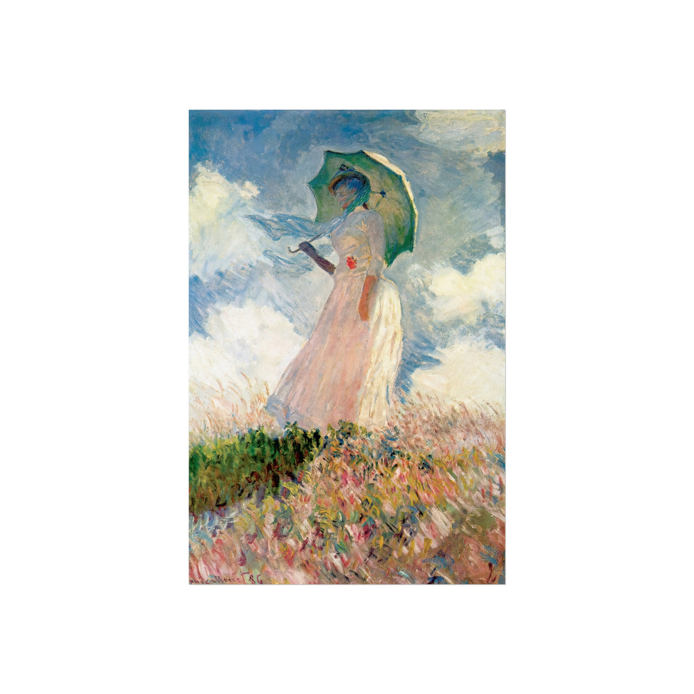 Claude Monet - Study Of A Figure Outdoors Woman With A Parasol - Fine Art Posters