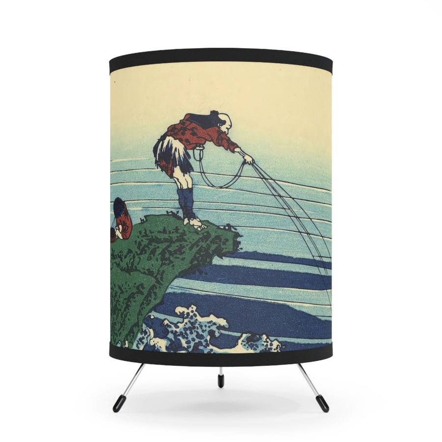 Katsushika Hokusai - Kajikazawa in Kai province - Tripod Lamp with High-Res Printed Shade, US\CA plug