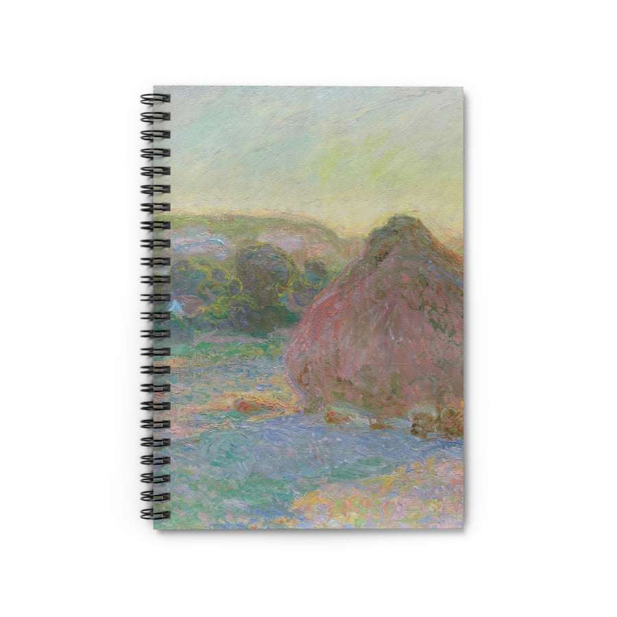 Claude Monet - Stacks of Wheat (End of Summer) - Spiral Notebook - Ruled Line