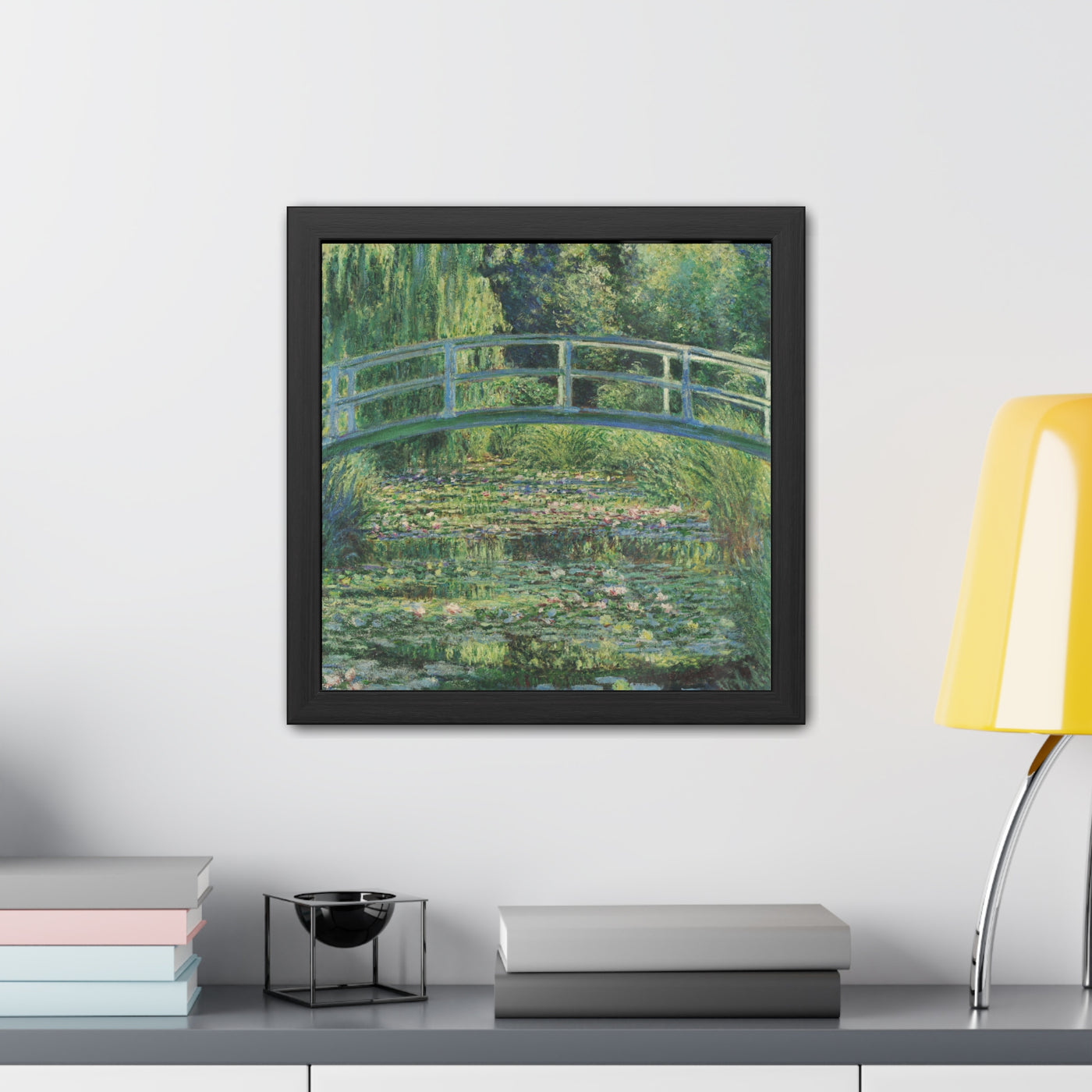 Claude Monet - Water Lilies and Japanese Bridge - Framed Posters