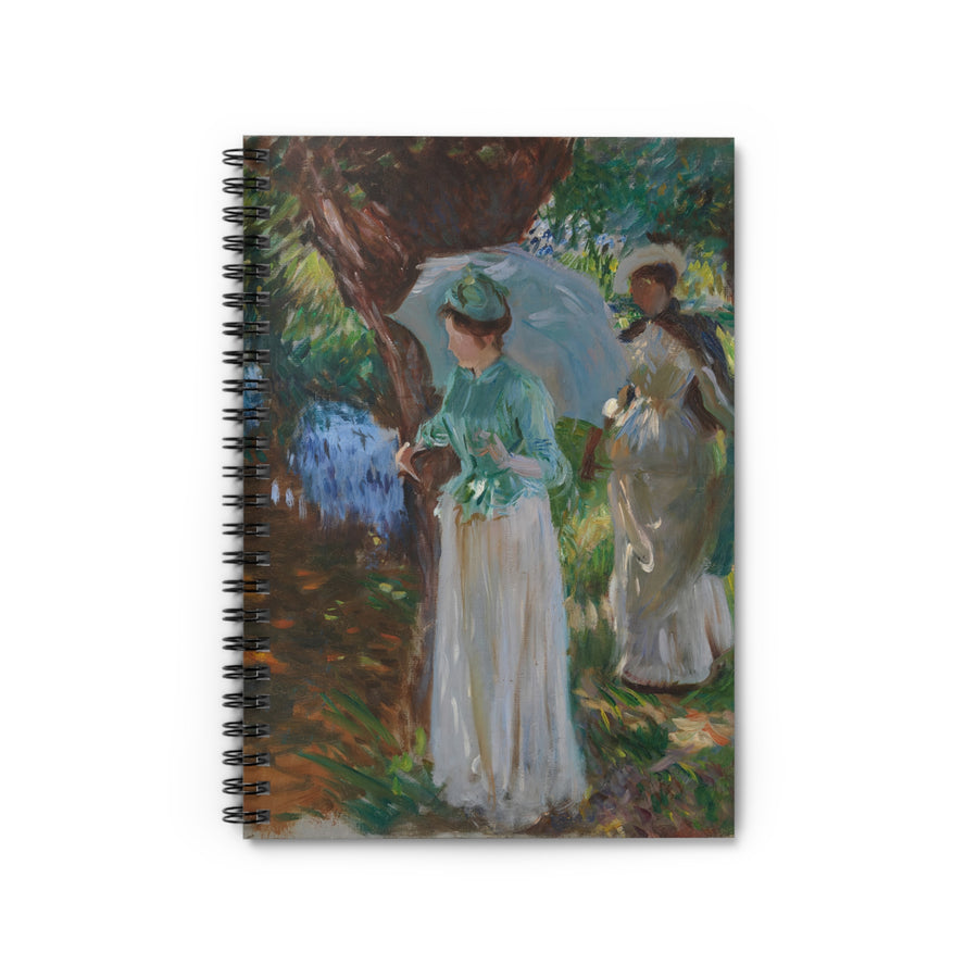 Claude Monet - Two Girls with Parasols at Fladbury - Ruled Line