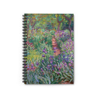 Claude Monet - The Artist's Garden at Giverny - Spiral Notebook - Ruled Line