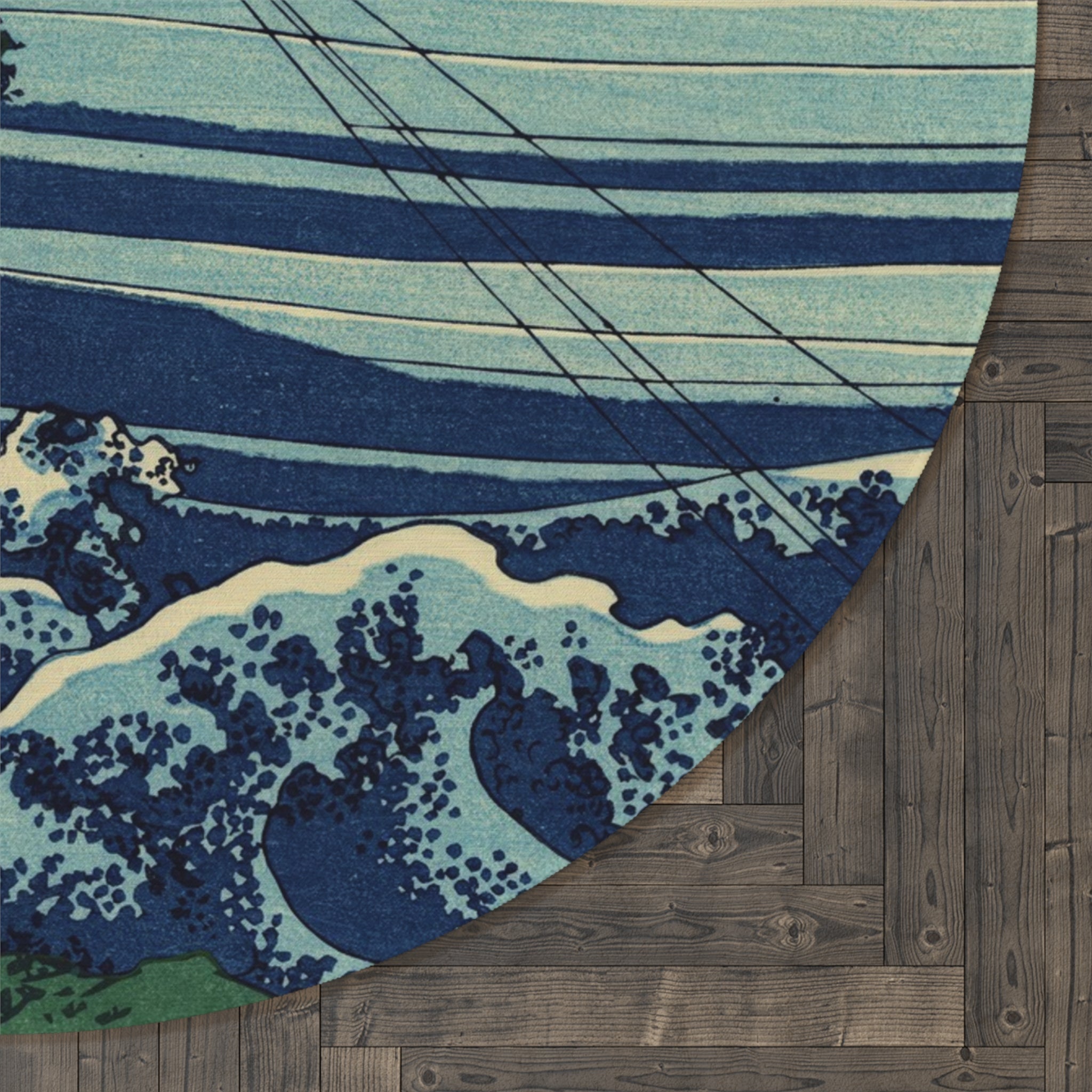 Katsushika Hokusai - Kajikazawa in Kai province - Round Rug