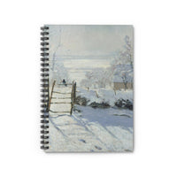 Claude Monet - The Magpie - Spiral Notebook - Ruled Line