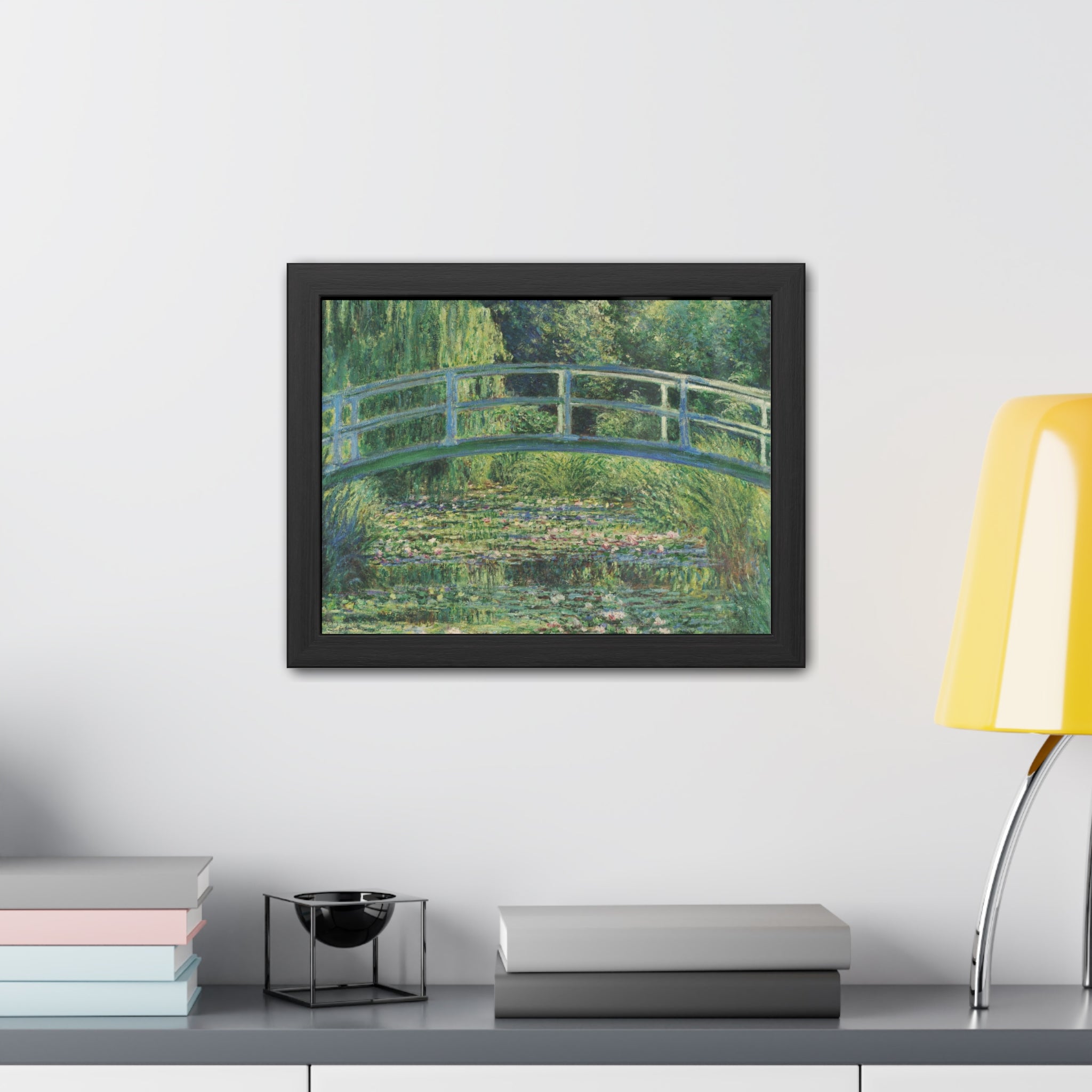 Claude Monet - Water Lilies and Japanese Bridge - Framed Posters