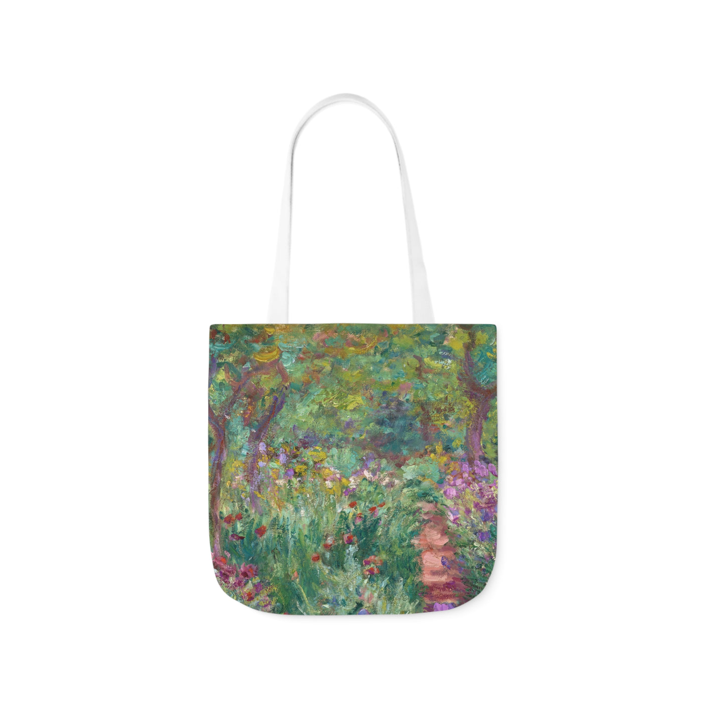 Claude Monet - The Artist's Garden at Giverny - Canvas Tote Bag, 5-Color Straps