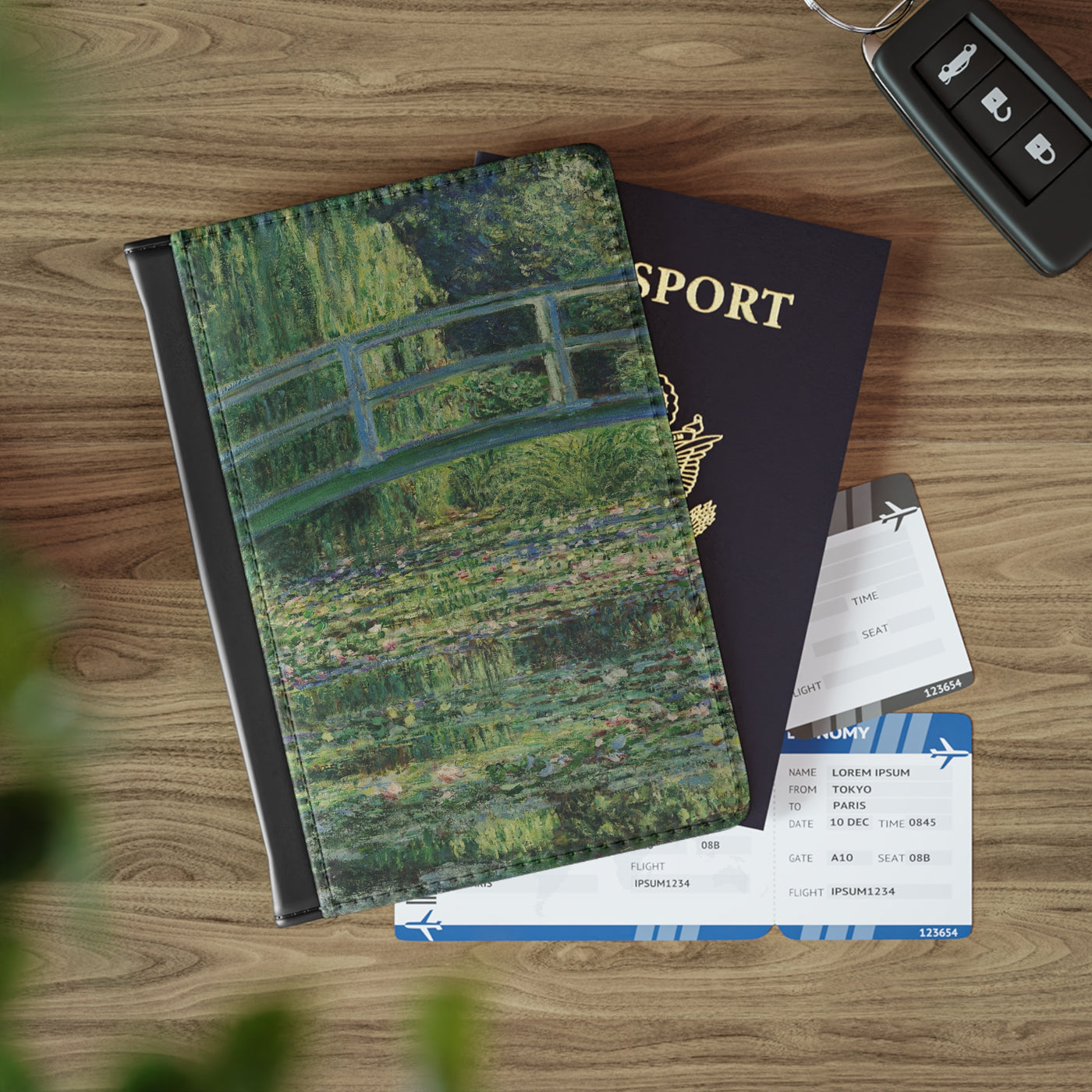 Claude Monet - Water Lilies and Japanese Bridge - Passport Cover