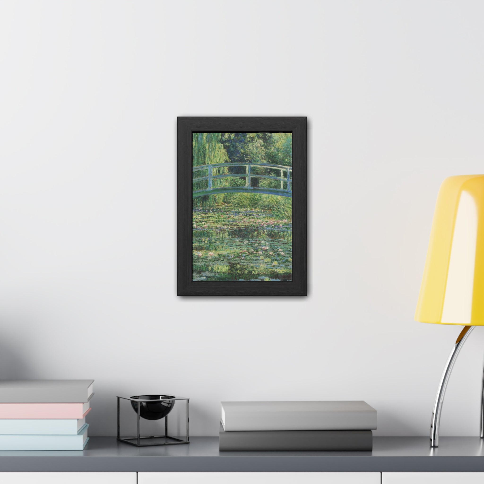 Claude Monet - Water Lilies and Japanese Bridge - Framed Posters