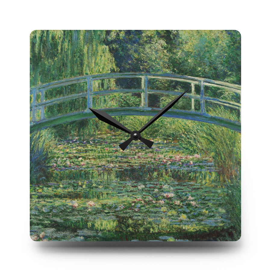 Claude Monet - Water Lilies and Japanese Bridge - Acrylic Wall Clock