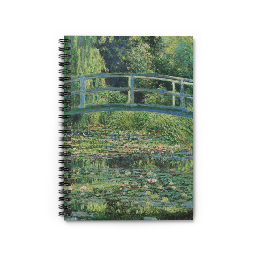 Claude Monet - Water Lilies and Japanese Bridge - Spiral Notebook - Ruled Line