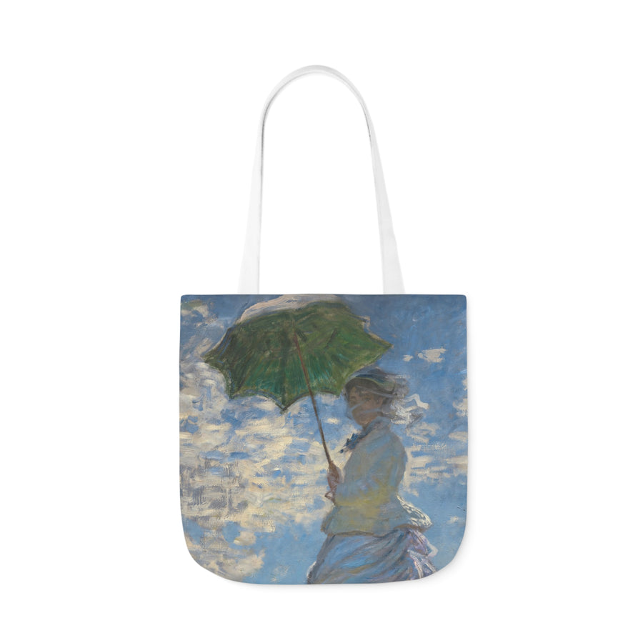 Claude Monet - Woman with a Parasol – Madame Monet and Her Son - Canvas Tote Bag, 5-Color Straps