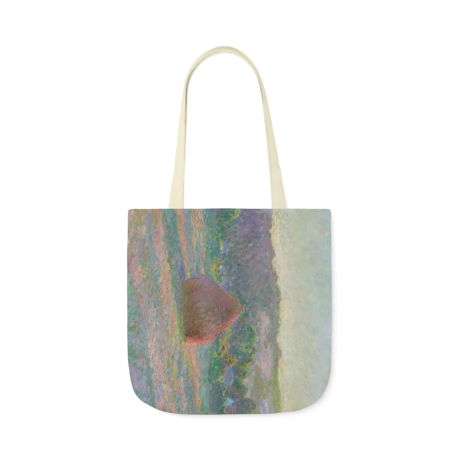 Claude Monet - Stacks of Wheat (End of Summer) -Canvas Tote Bag, 5-Color Straps