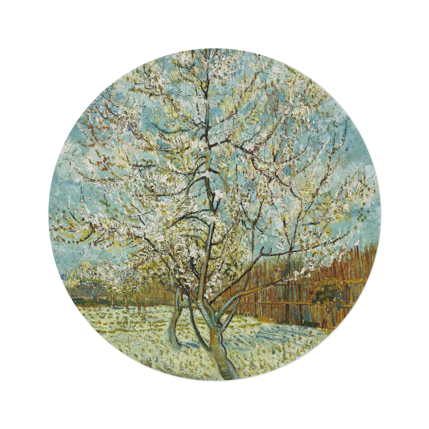 Vincent van Gogh - Peach Tree in Blossom, 1888 - Round Rug