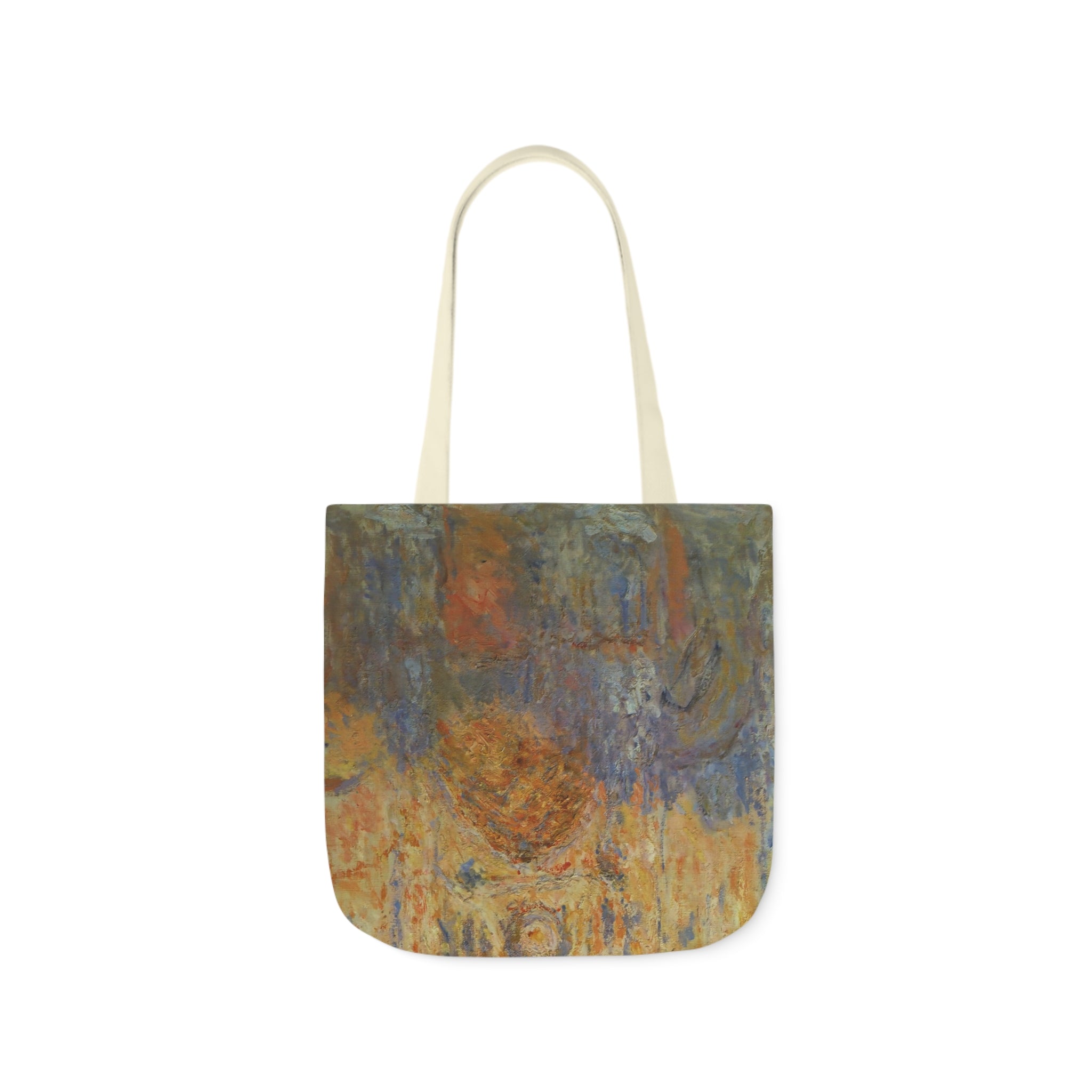 Claude Monet - Rouen Cathedral  -  Canvas Tote Bag, 5-Color Straps